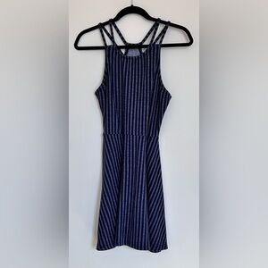 Derek Heart Navy Striped Sleeveless Strappy Dress in Size US M